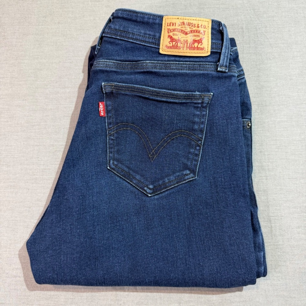 Levi's 529 Curvy Bootcut Jeans Womens 10M Dark Wash Excellent Stretch Denim